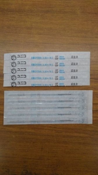 画像2:  【在庫限り】特注鍼 ユニコディスポ鍼  8番2寸5分(鍼管なし・100本入) (2)